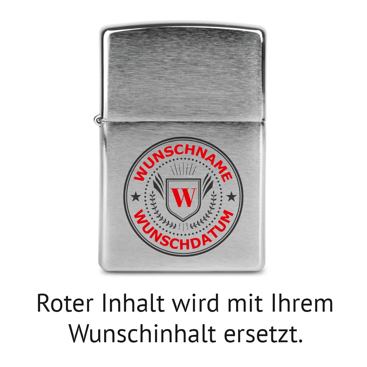 Zippo Sturmfeuerzeug Chrom - Vereinswappen