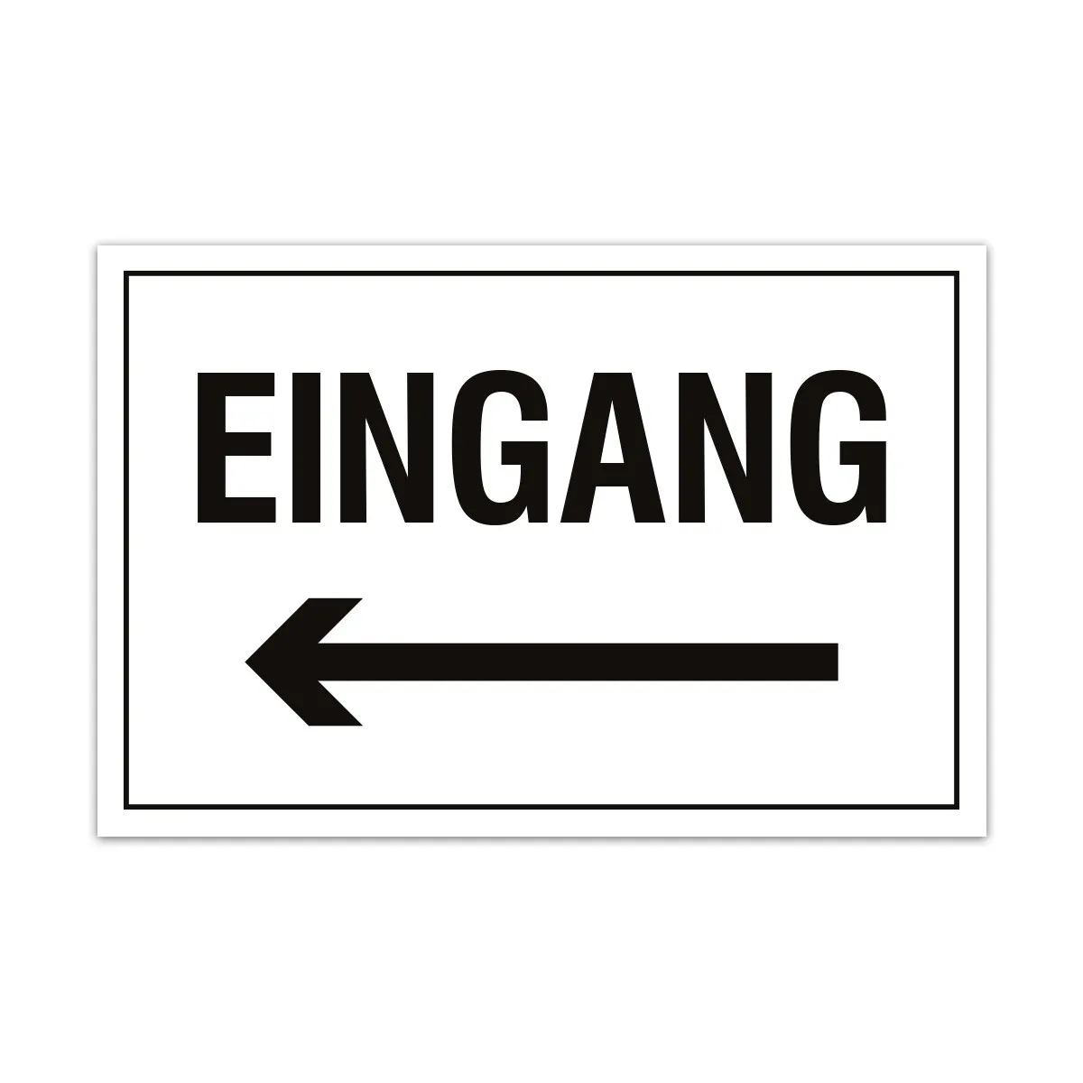 Aluverbund Schild - Eingang links