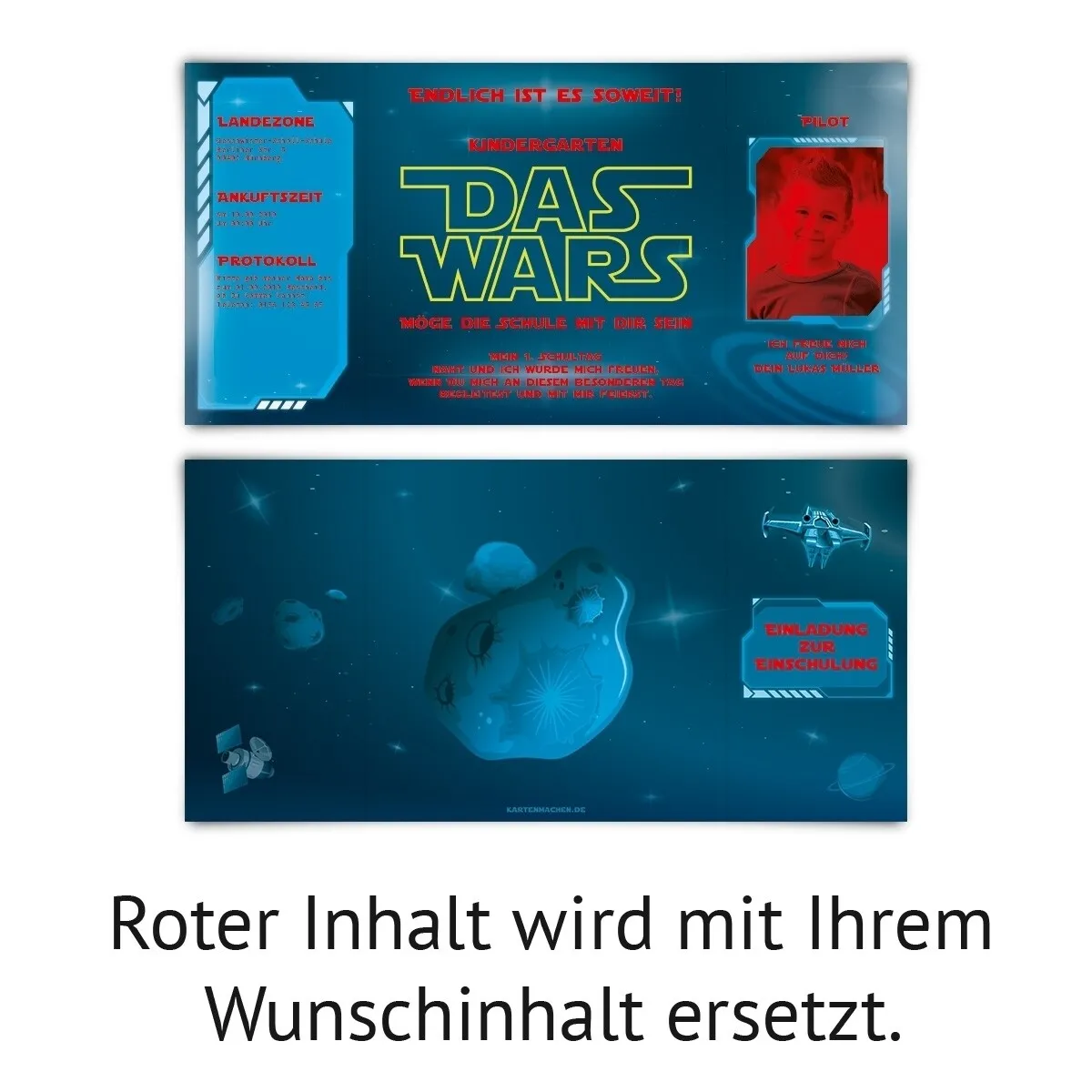 Einladungskarten zur Einschulung - Das wars