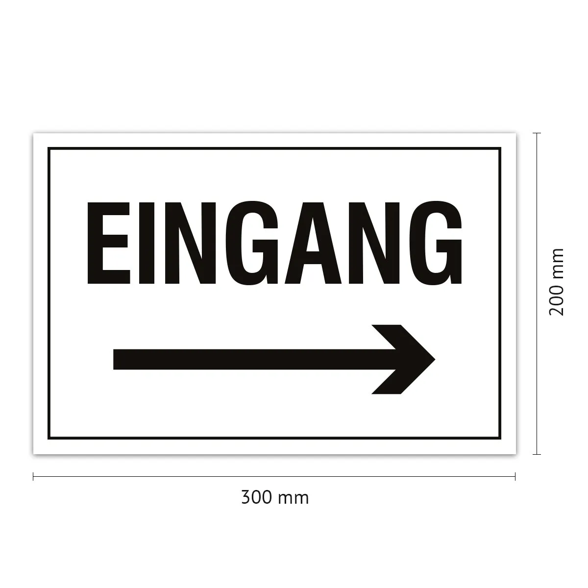 Aluverbund Schild - Eingang rechts