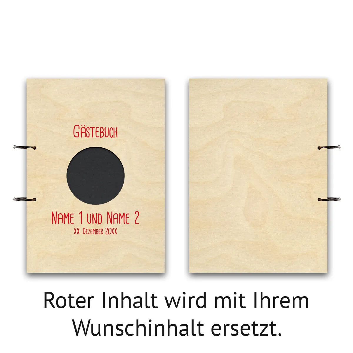 Personalisiertes Hochzeit Fotoalbum A4 - Kreis