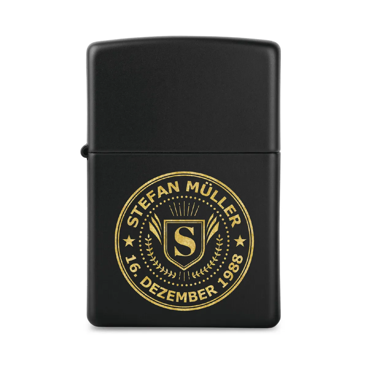 Zippo Sturmfeuerzeug Mattschwarz - Vereinswappen