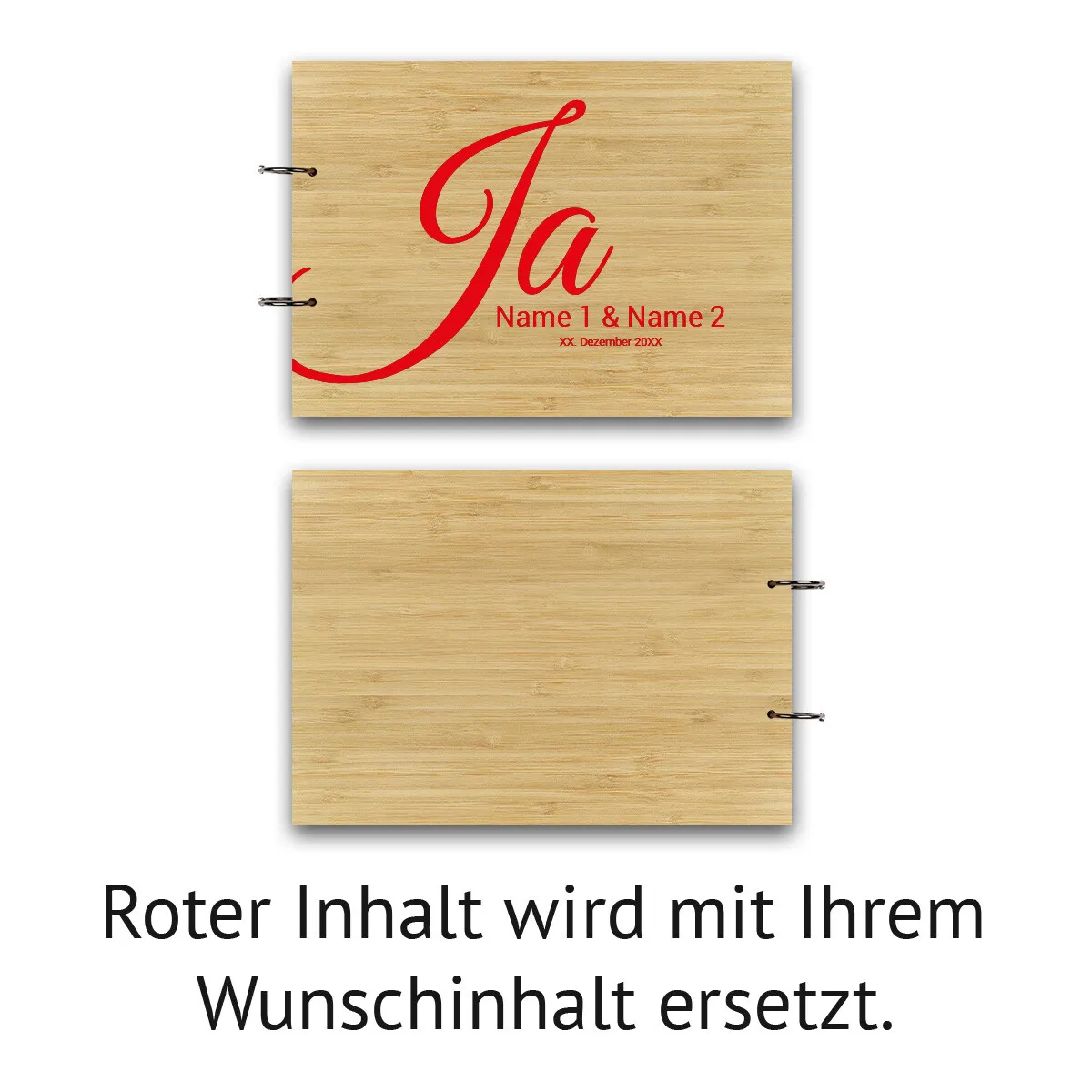 Personalisiertes Hochzeit Fotoalbum A4 - Ja