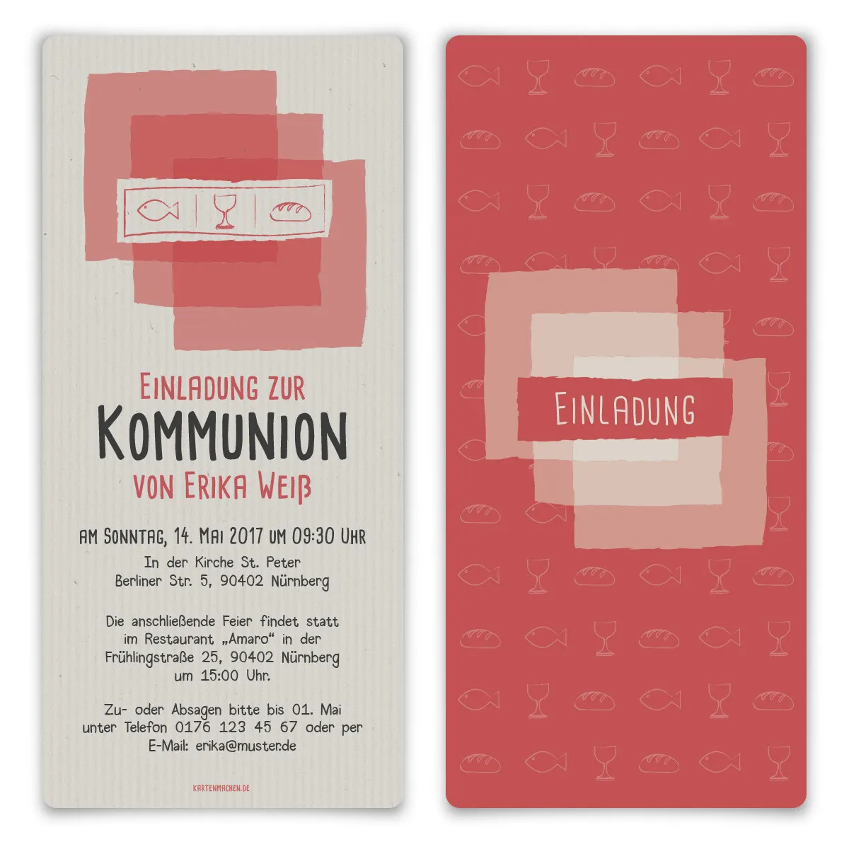 Einladungen Kommunion - Abendmahl