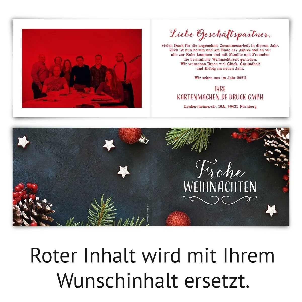 Firmen Weihnachtskarten - Glückssegen