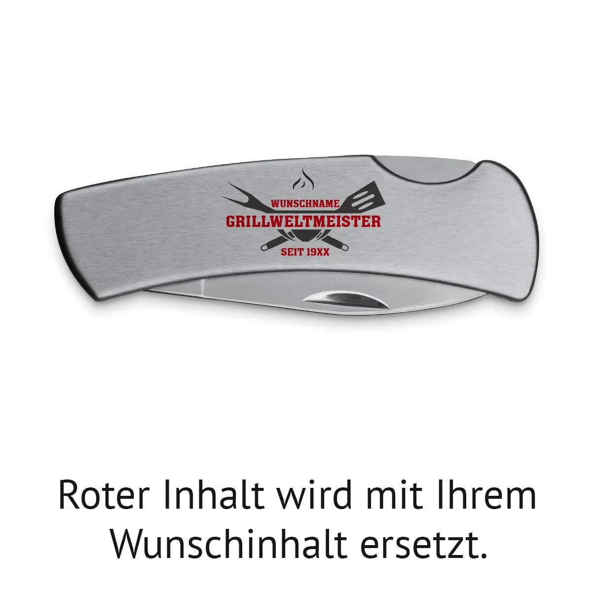 Klappmesser Edelstahl - Grillweltmeister