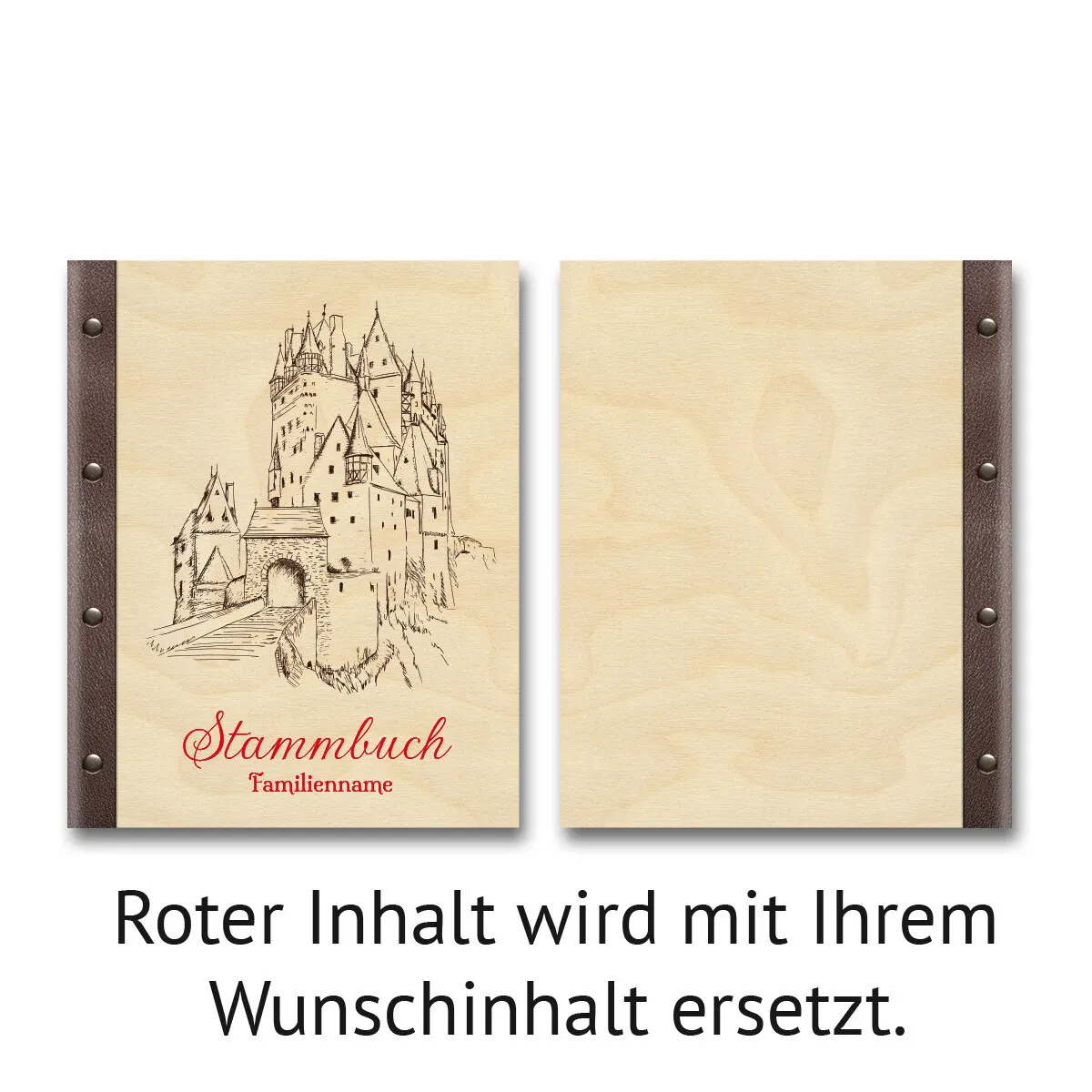 Personalisiertes Stammbuch - Mittelalter Burg