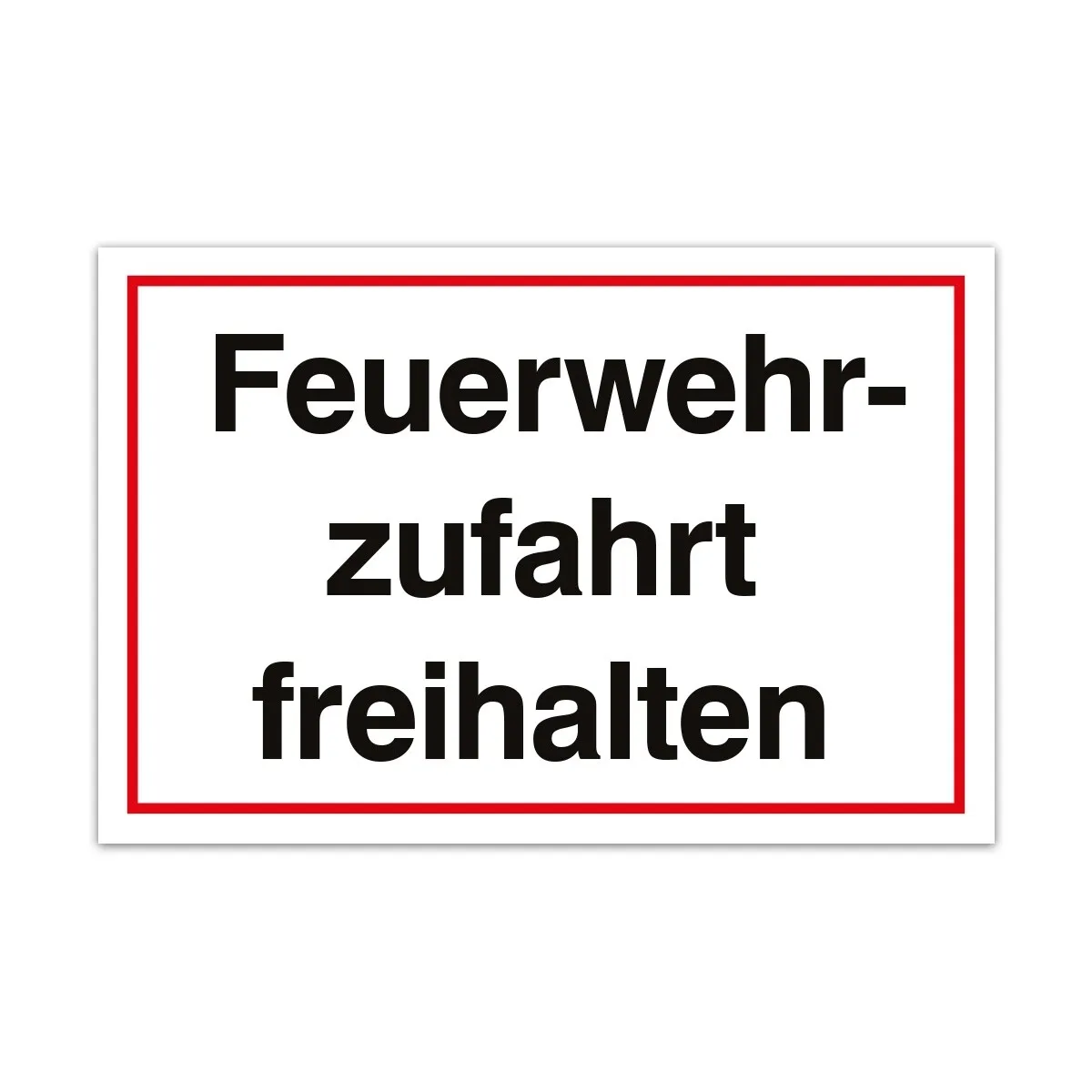 Aluverbund Schild - Feuerwehrzufahrt