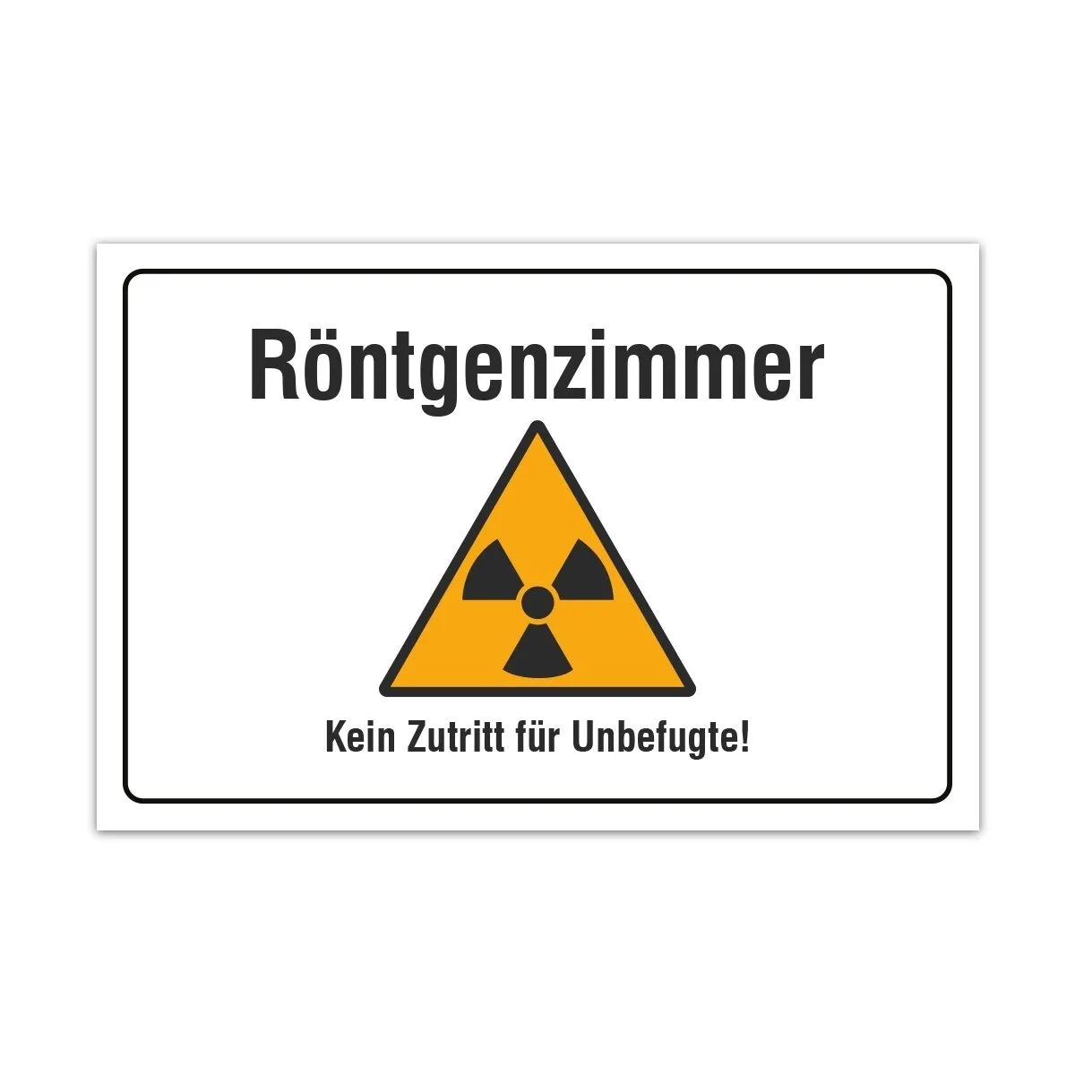 Aluverbund Schild - Röntgenzimmer