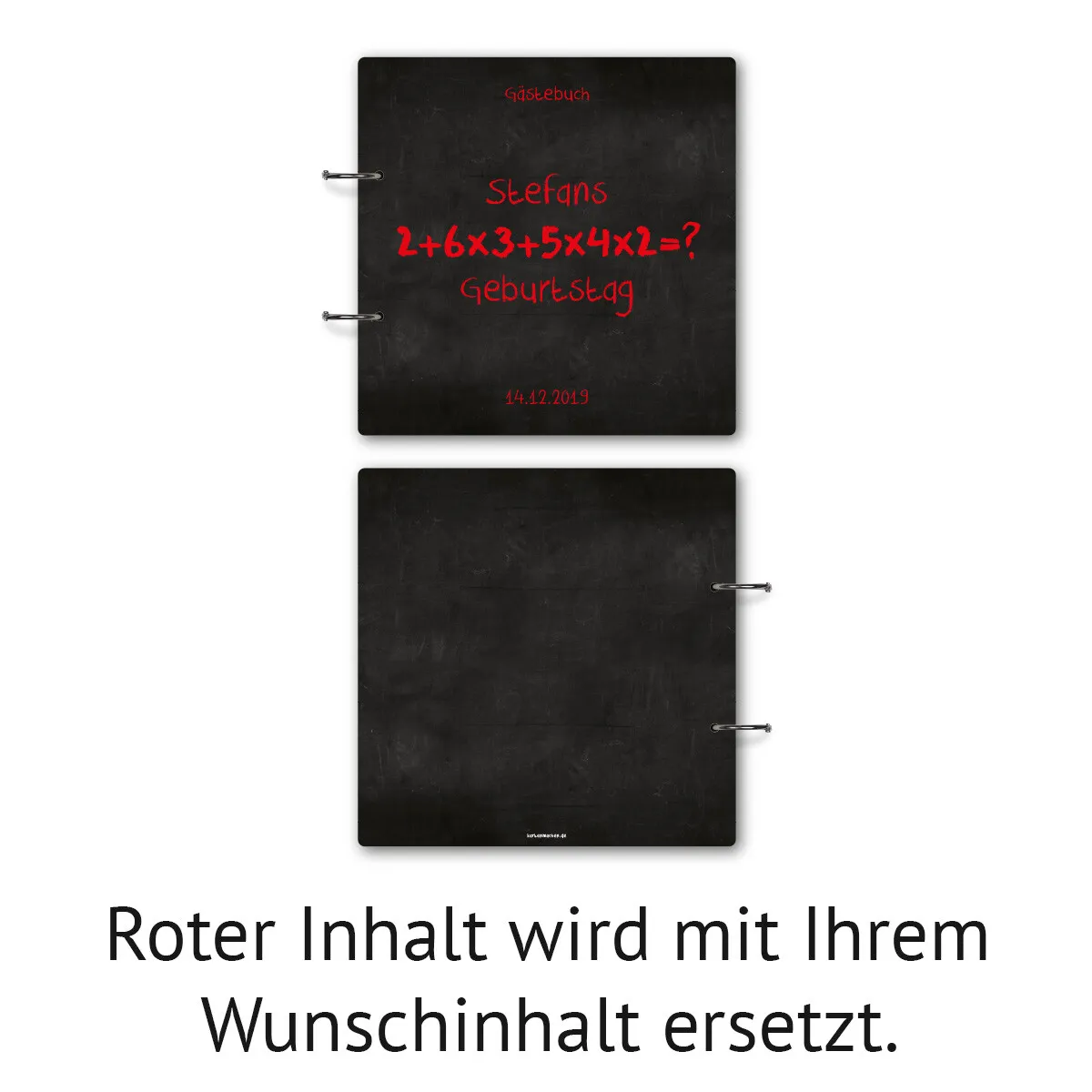 Personalisiertes Geburtstag Gästebuch 60 Jahre - Rechenaufgabe