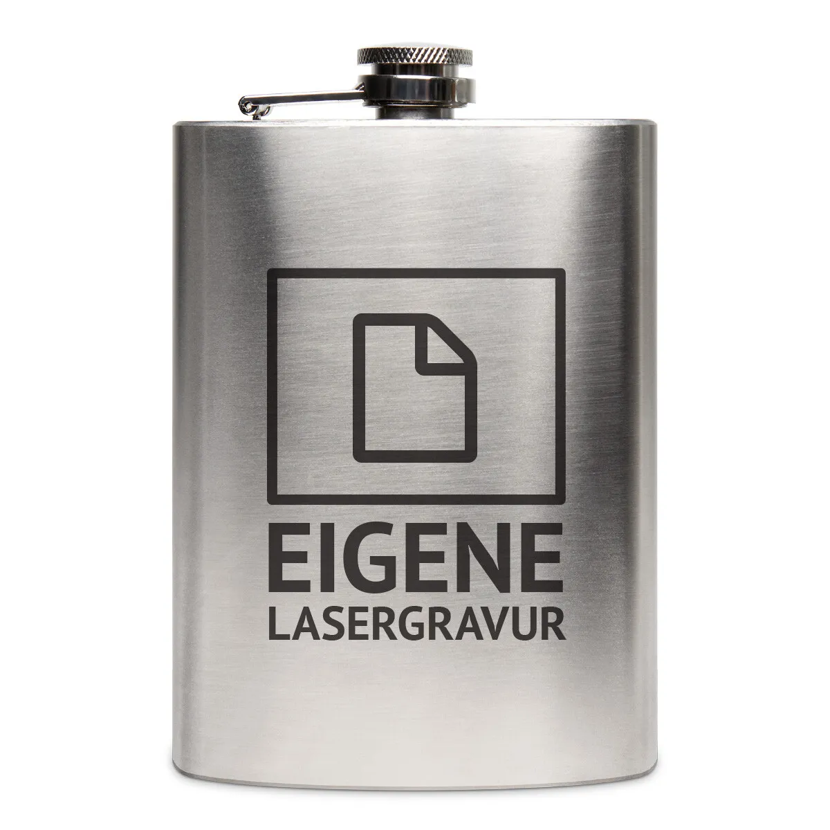 Flachmann 237 ml - Eigene Gravurdatei hochladen