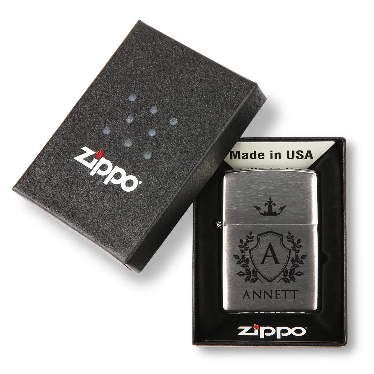 Zippo Sturmfeuerzeug Chrom - Wappen