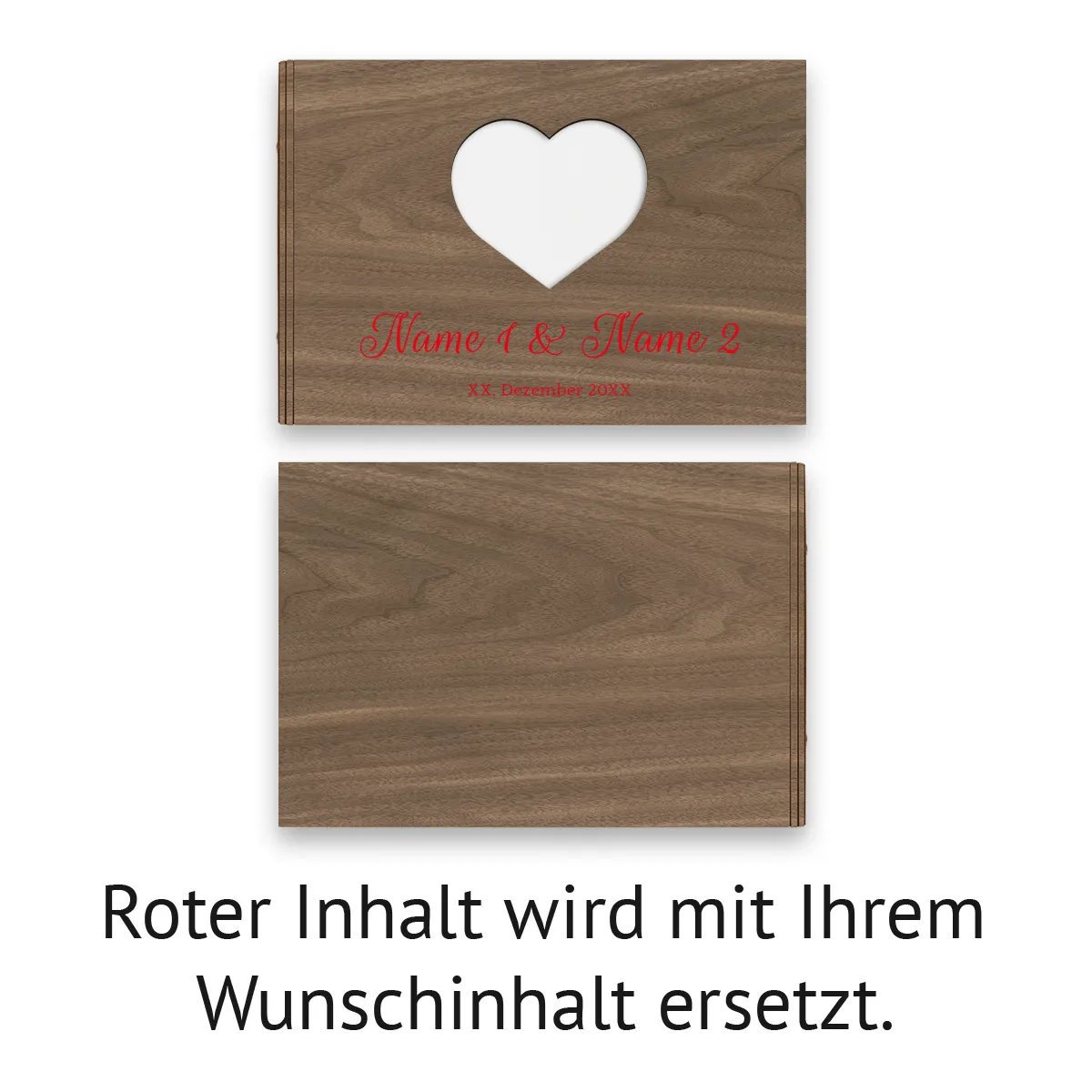 Personalisiertes Hochzeit Gästebuch A4 - Herz