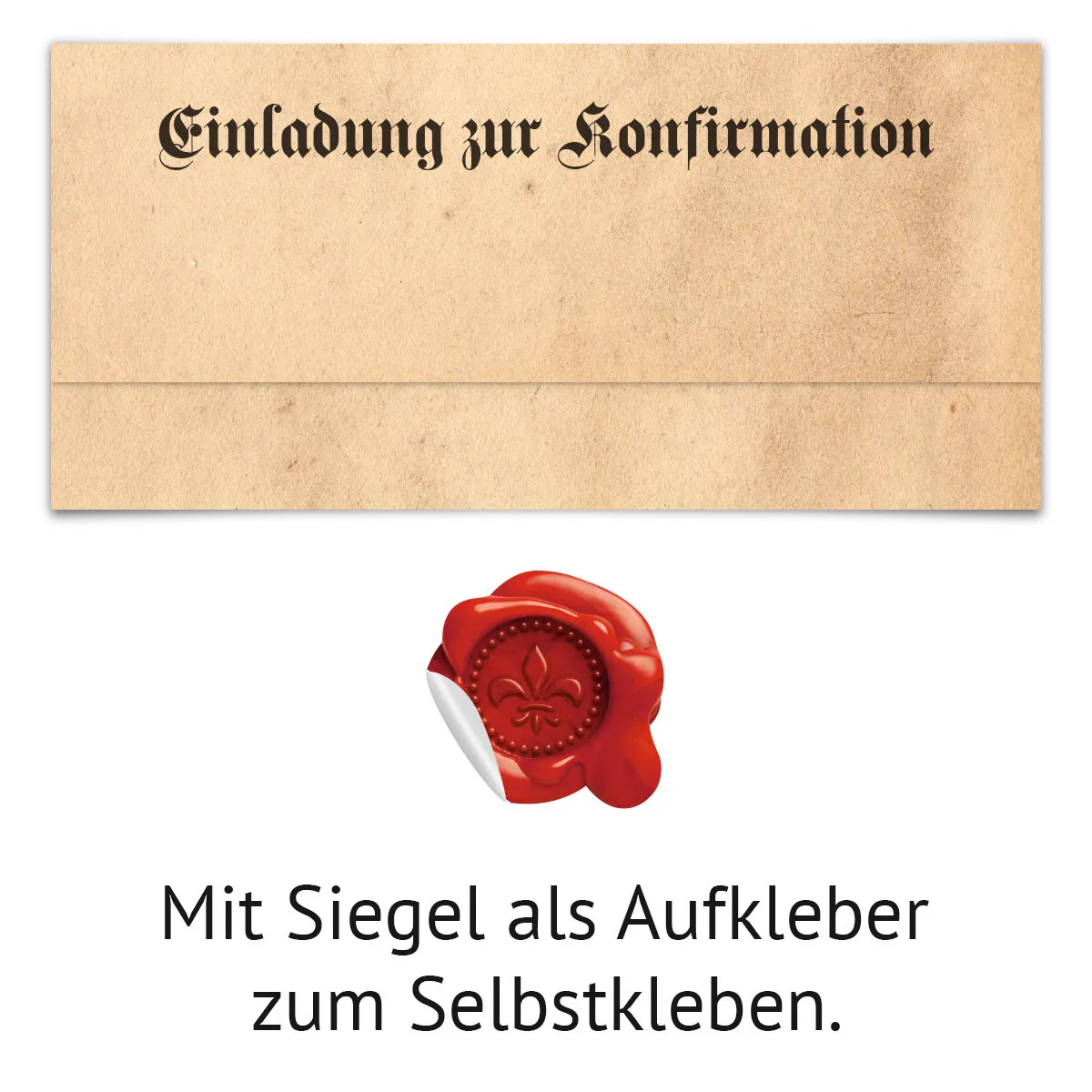 Konfirmation Einladungskarten - Siegelbrief