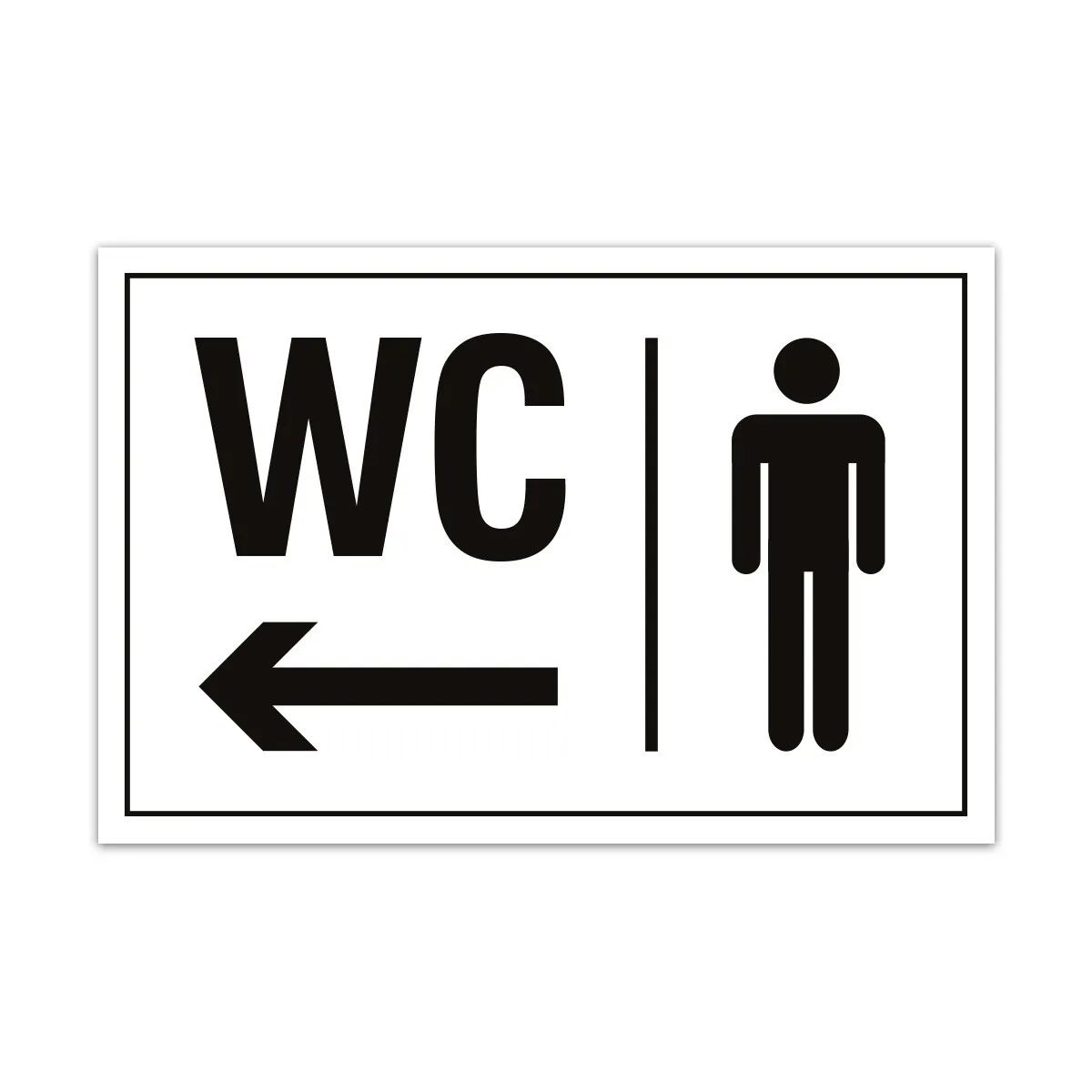 Aluverbund Schild - Herren WC links