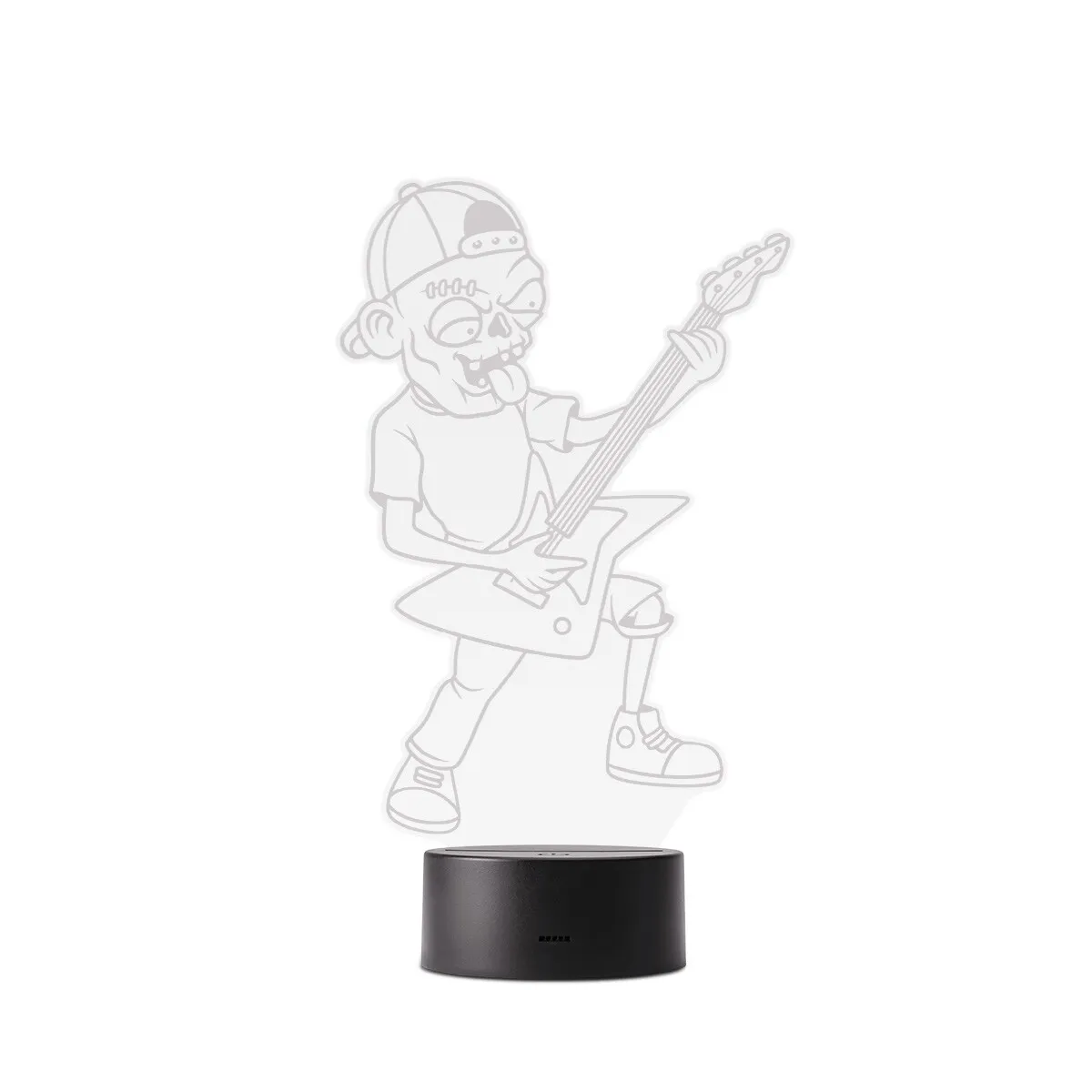 Acrylglasschild LED-Lampe - Zombie Rocker