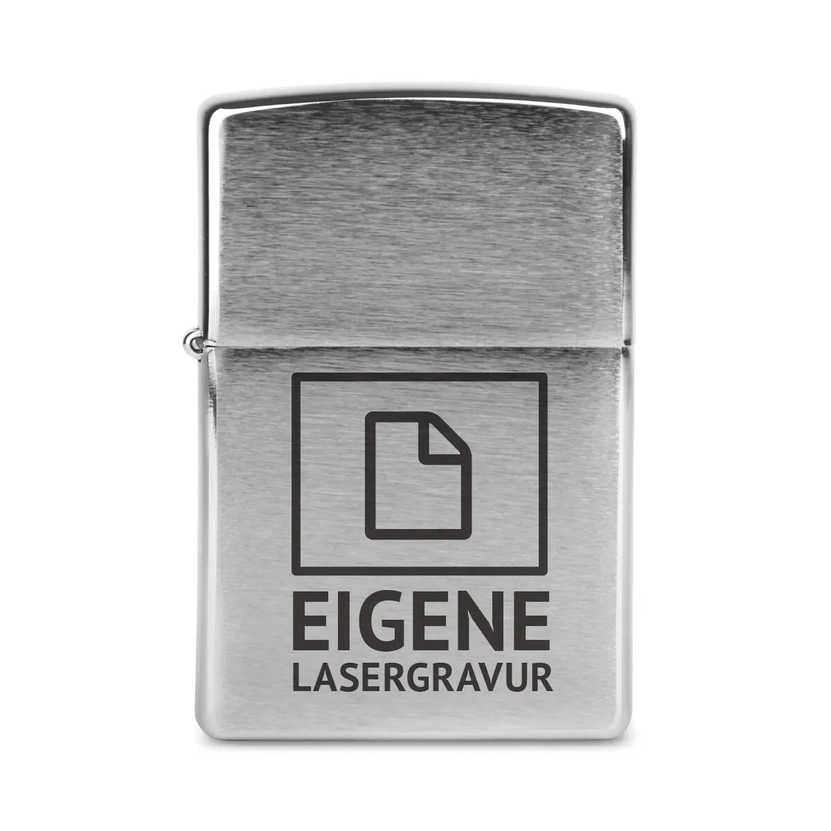 Zippo Sturmfeuerzeug Chrom - Eigene Gravurdatei hochladen