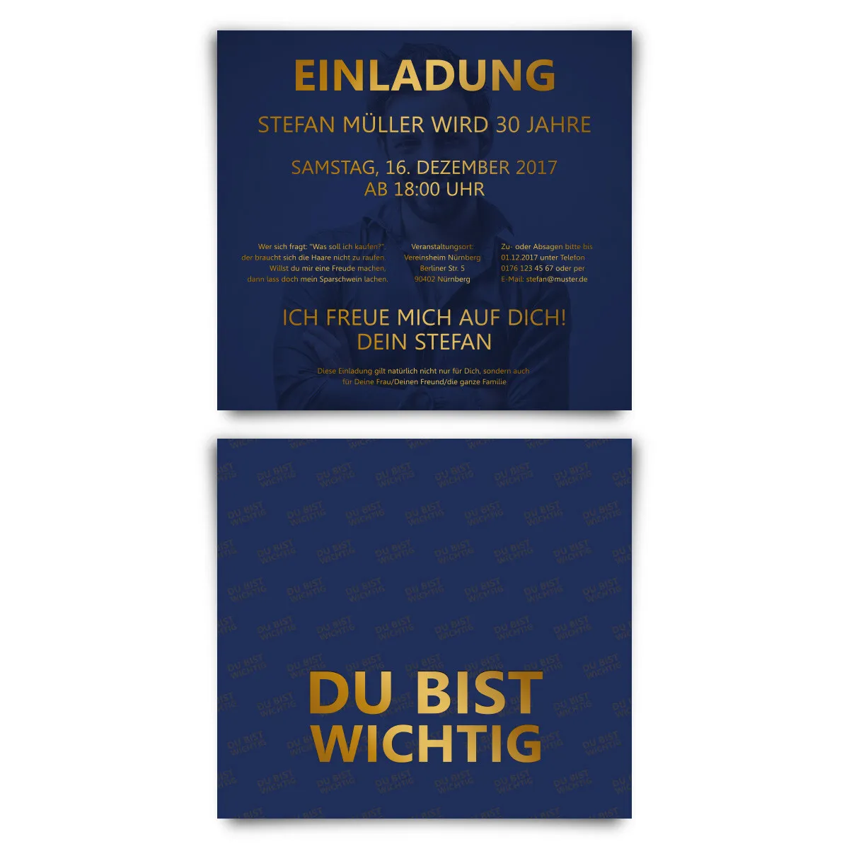 Geburtstag Einladungskarten - Du bist wichtig