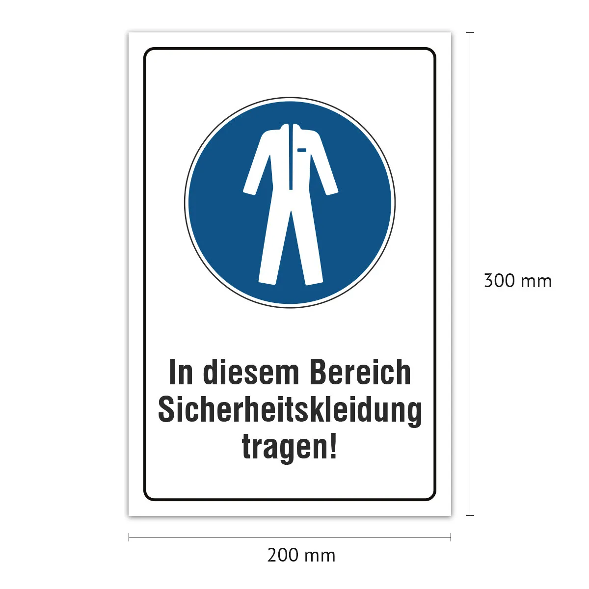 Aluverbund Schild - Sicherheitskleidung tragen