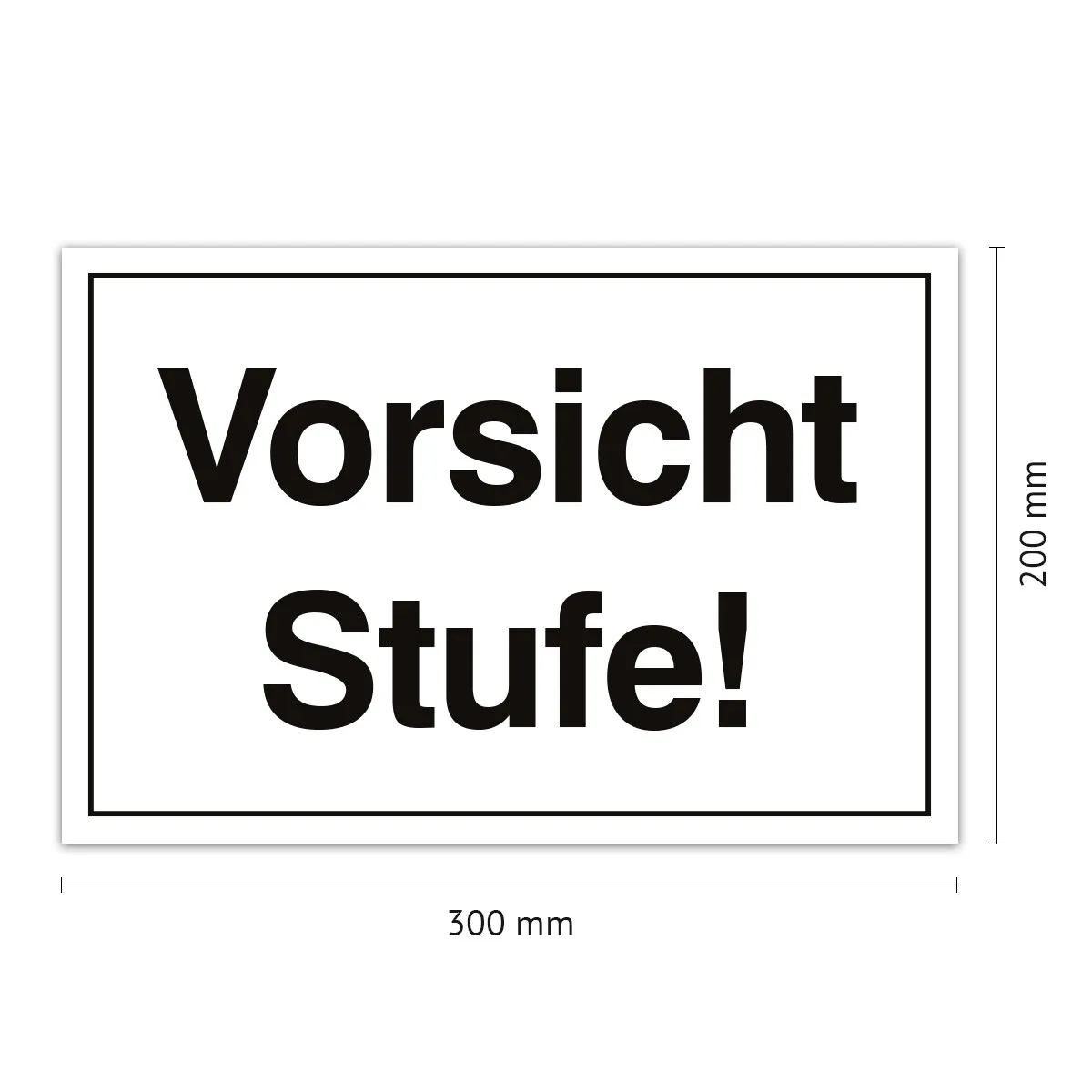 Aluverbund Schild - Vorsicht Stufe