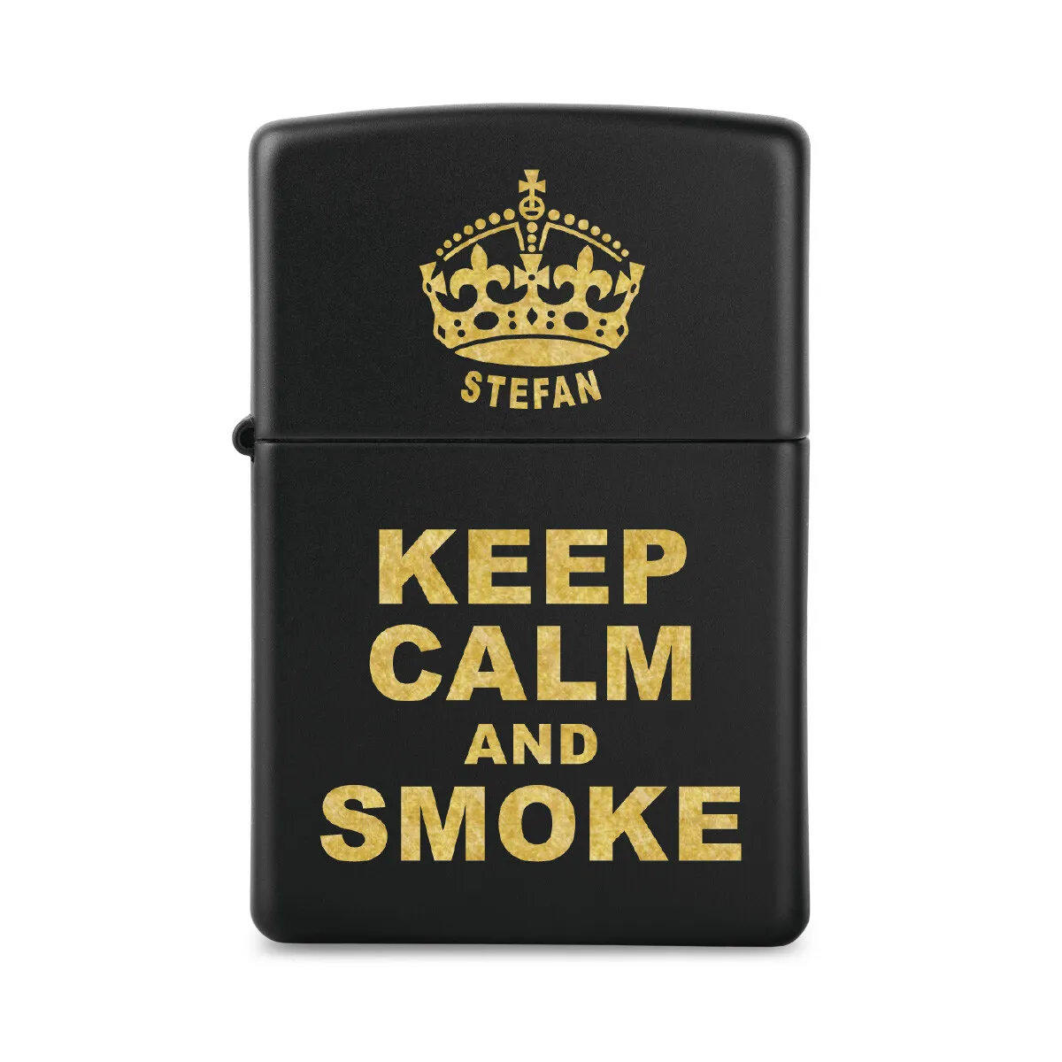 Zippo Sturmfeuerzeug Mattschwarz - Keep Calm