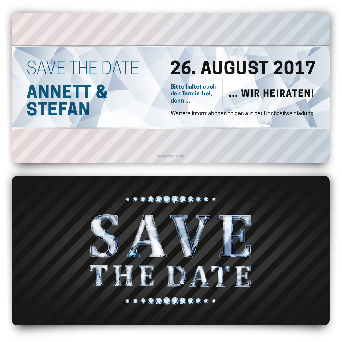 Save the Date Karten - VIP Blau