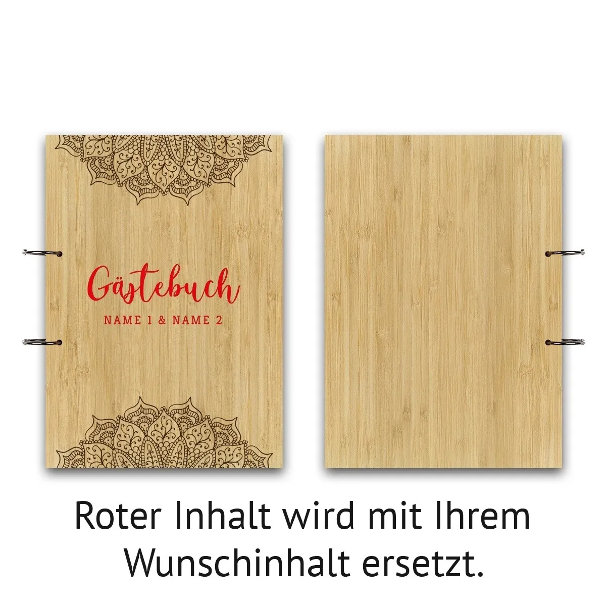 Personalisiertes Hochzeit Fotoalbum A4 - Mandala