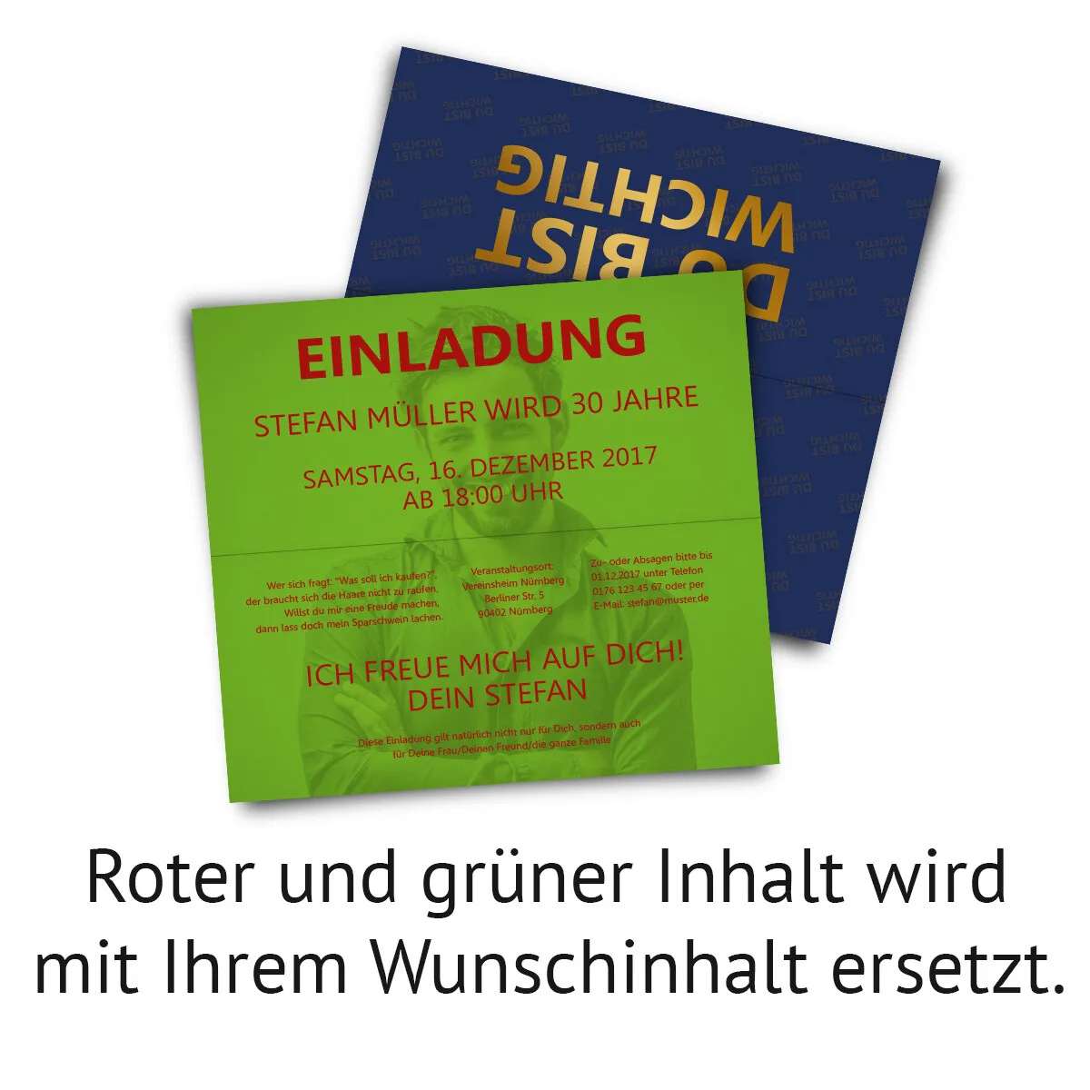 Geburtstag Einladungskarten - Du bist wichtig