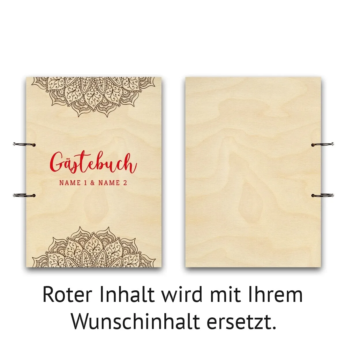 Personalisiertes Hochzeit Fotoalbum A4 - Mandala