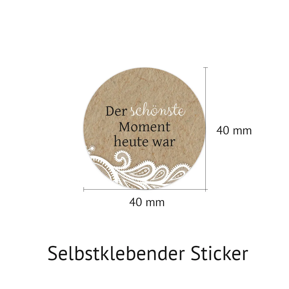 Hochzeit Gästebuch Sticker 40 Fragen - Kraftpapier Look