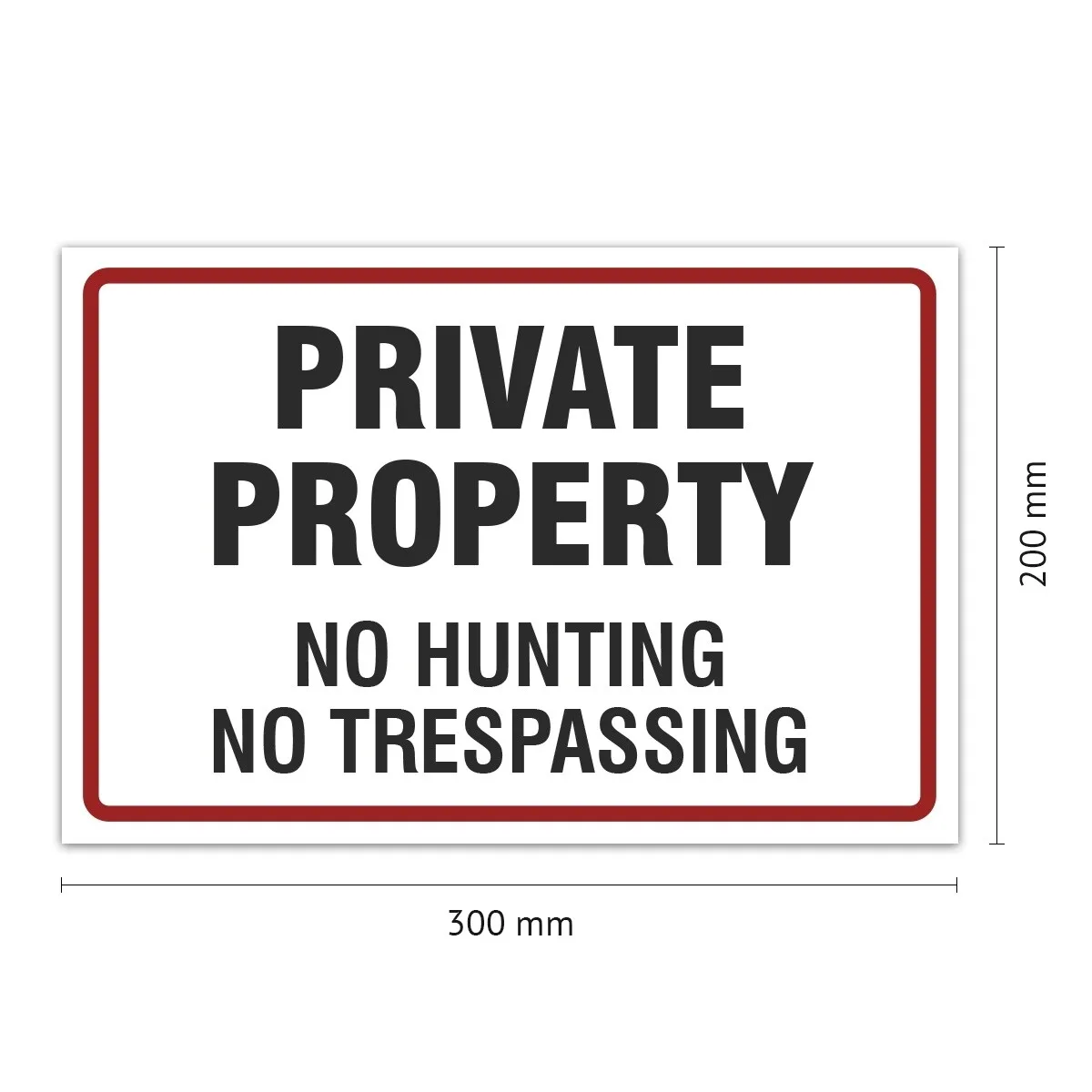 Aluverbund Schild englisch - Private Property