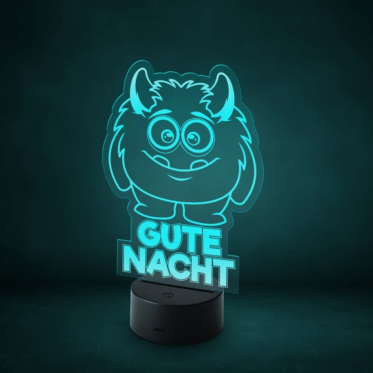 Acrylglasschild LED-Lampe - Monster Nacht