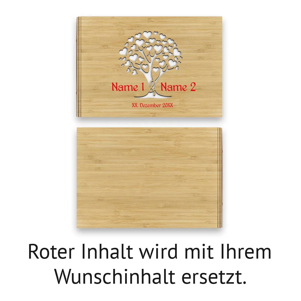 Personalisiertes Hochzeit Gästebuch A4 - Herzbaum