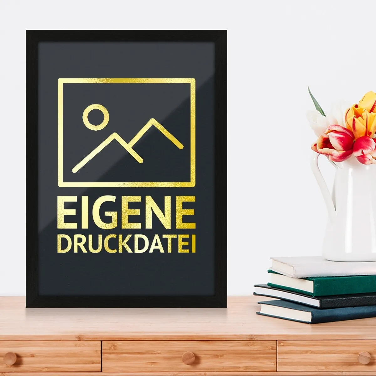 Personalisiertes Kunstdruck Poster mit Heißfolienprägung - Eigene Druckdatei hoch