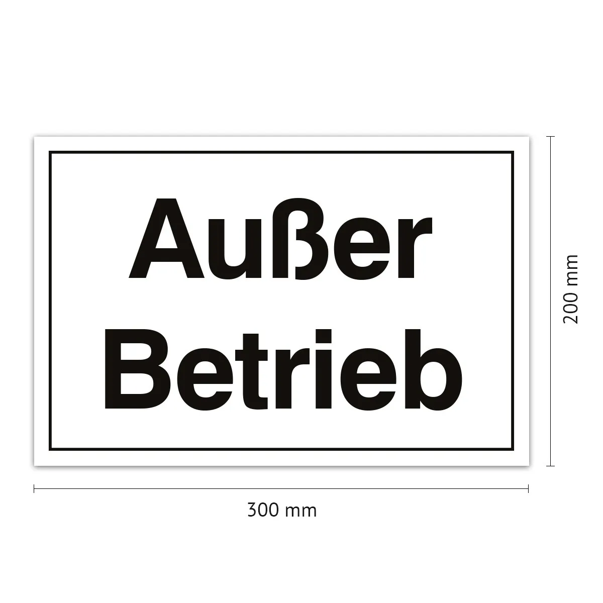 Aluverbund Schild - Außer Betrieb