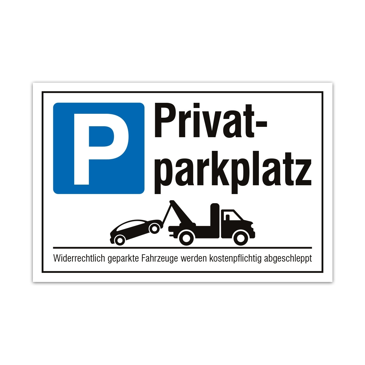 Aluverbund Schild - Privatparkplatz