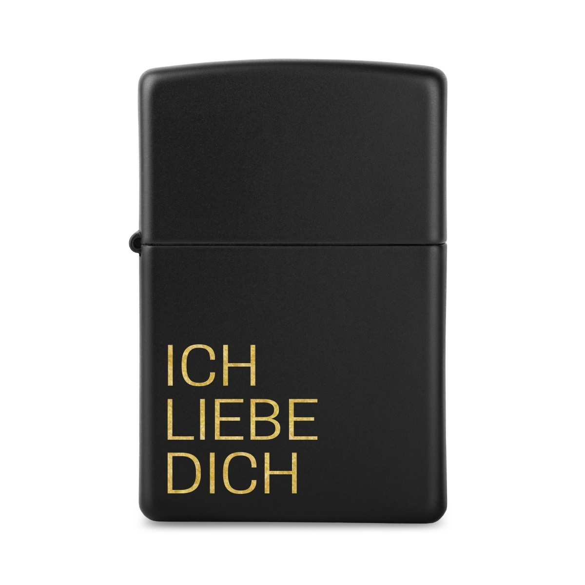 Zippo Sturmfeuerzeug Mattschwarz - Ich Liebe Dich Schlicht