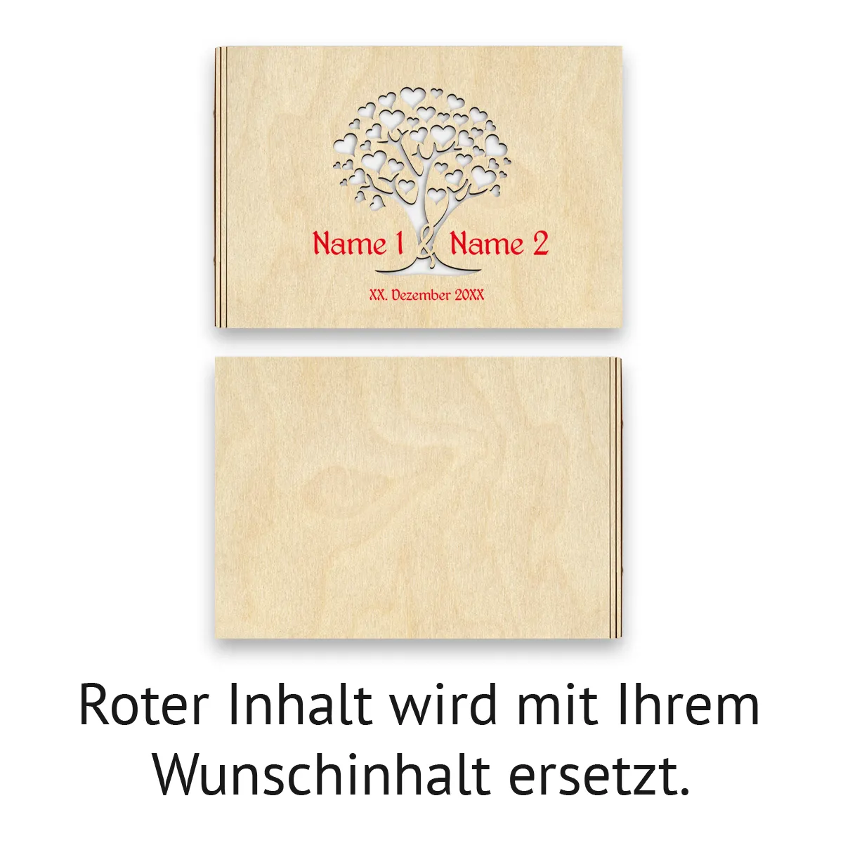 Personalisiertes Hochzeit Gästebuch A4 - Herzbaum