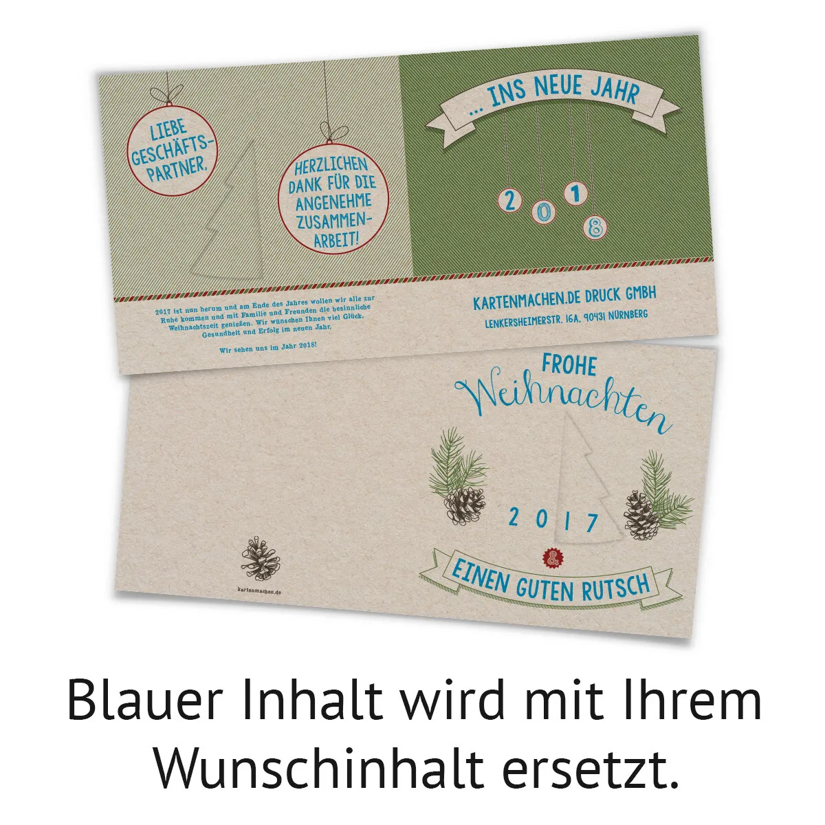 Lasergeschnittene Firmen Weihnachtskarten - Tannenbaum Adventstürchen