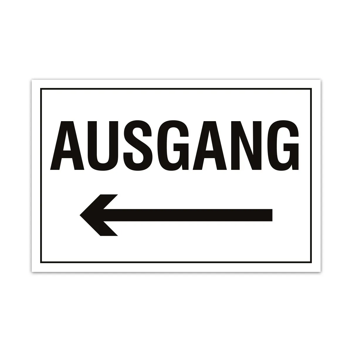 Aluverbund Schild - Ausgang links