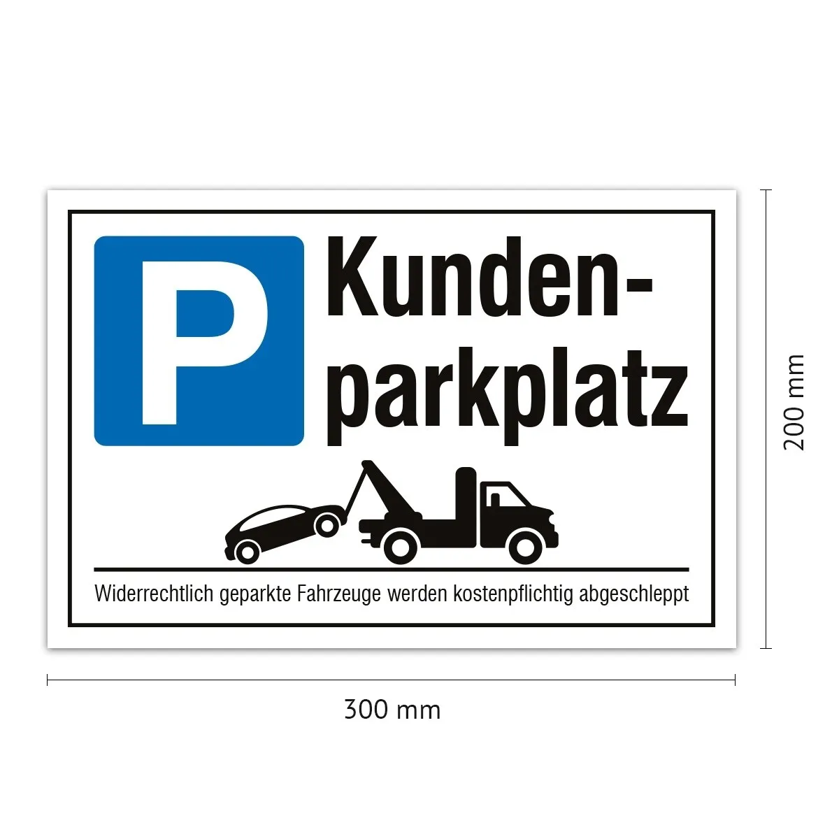 Aluverbund Schild - Kundenparkplatz