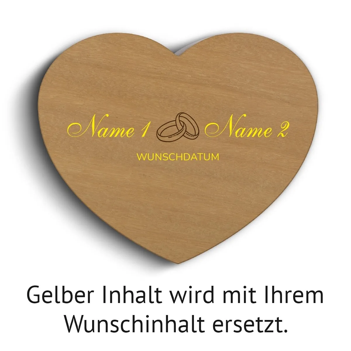 Hochzeit Herz Ringbox Garapa Holz - Ringe