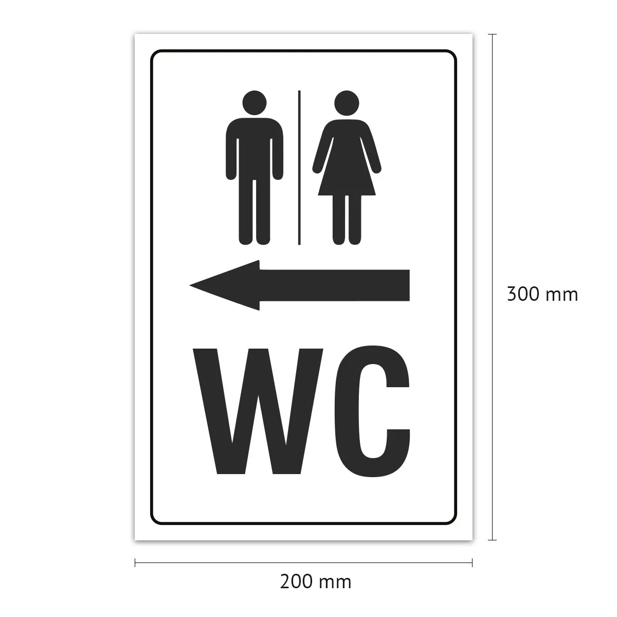 Aluverbund Schild - WC Damen und Herren links