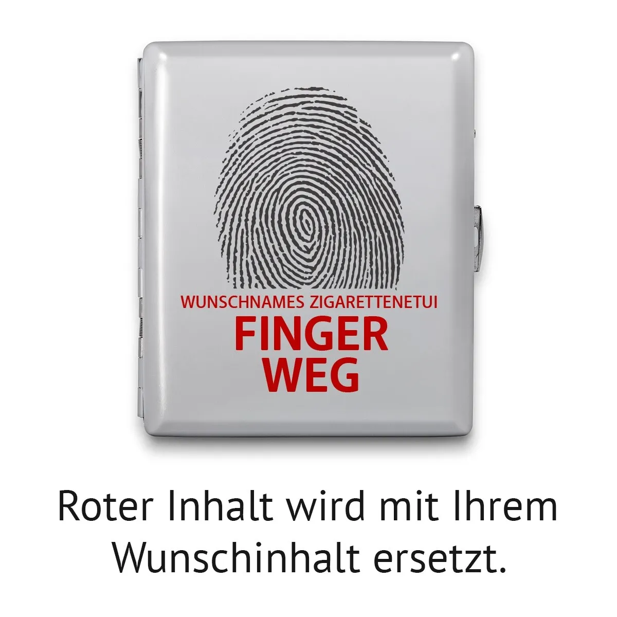 18er Zigarettenetui Chrom poliert - Finger weg