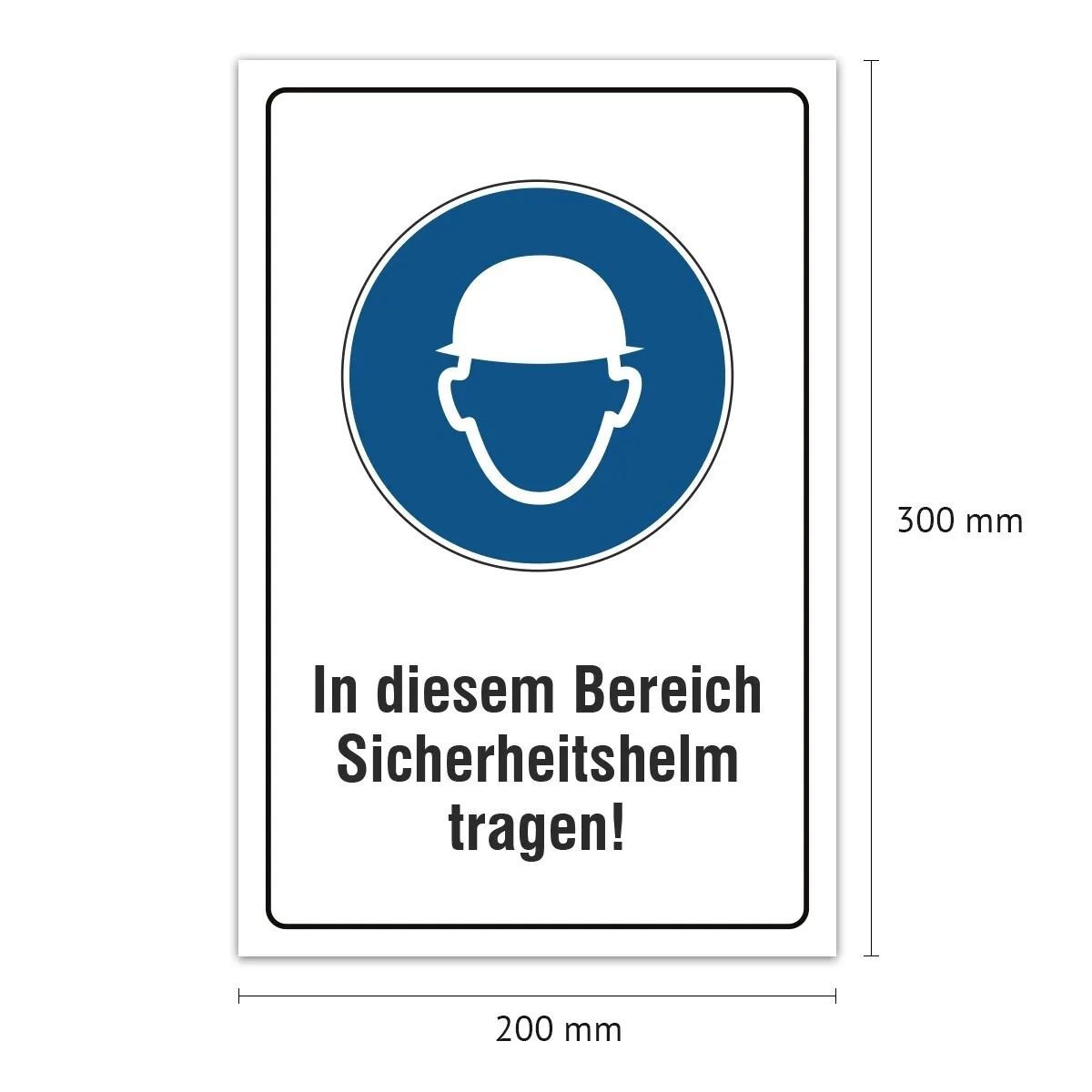 Aluverbund Schild - Sicherheitshelm tragen