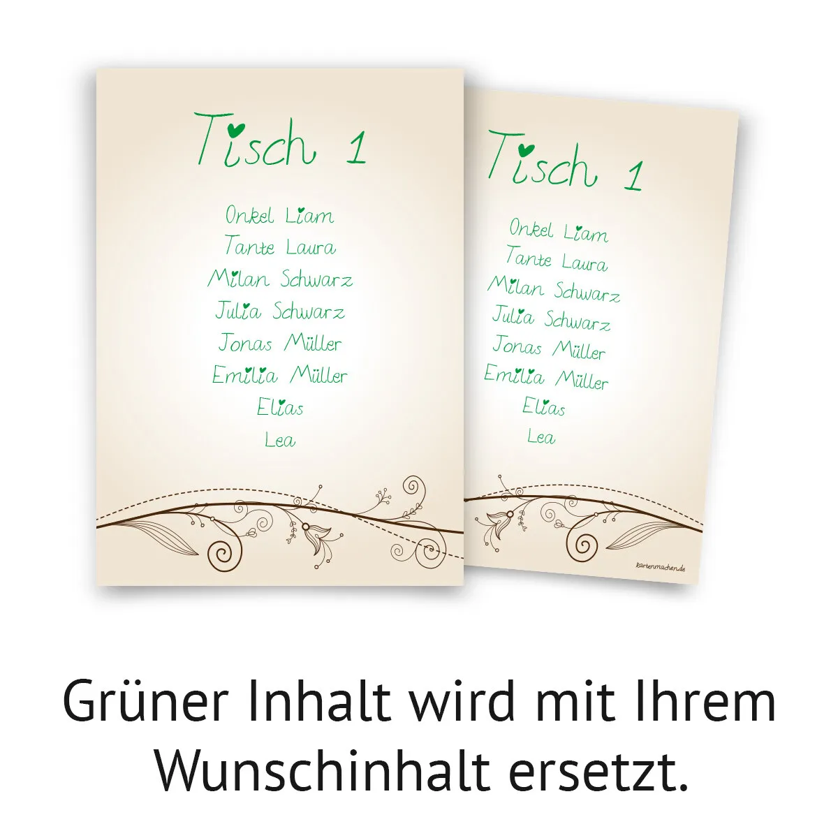 Hochzeit Tisch Sitzplan - Liebesbaum