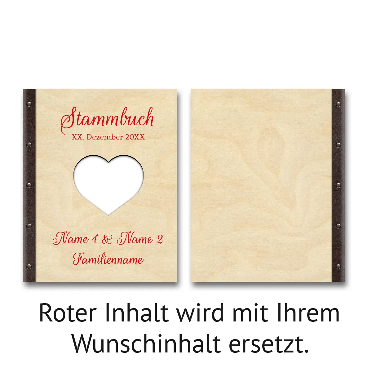 Personalisiertes Stammbuch - Herz