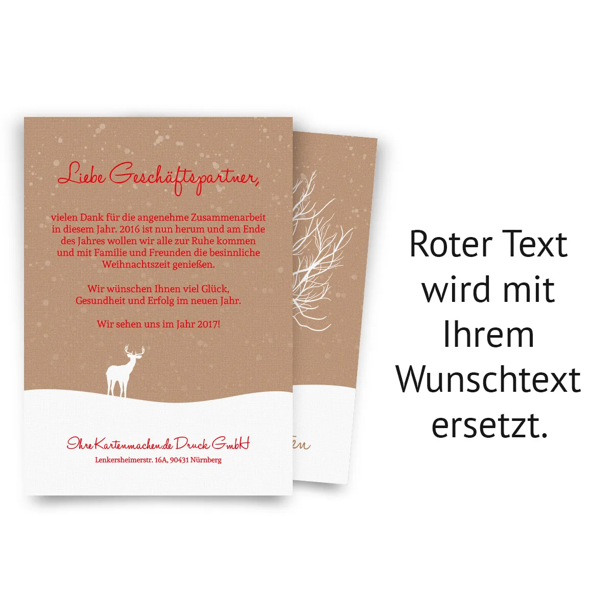 Firmen Weihnachtskarten - Weiße Weihnacht