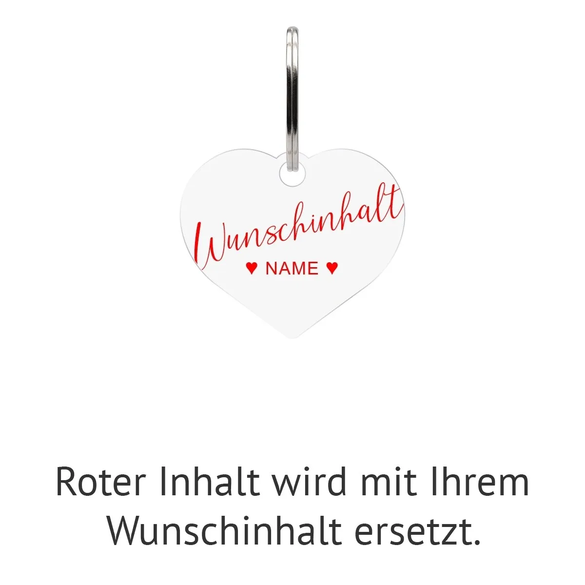 Personalisierter Acrylglas Schlüsselanhänger als Herz - Beste Mama