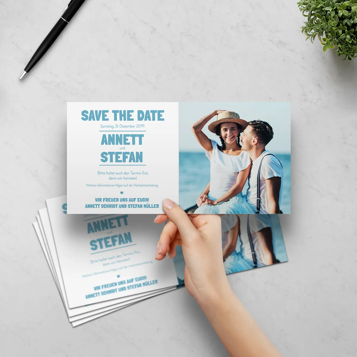 Save the Date Karten - Fotoschrift